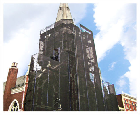 شبكة الحطام المقاومة للحريق باللون الأسود 2 م × 50 م 80 جم من السقوط