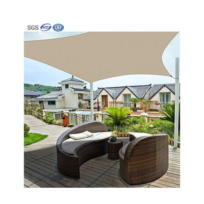 95٪ حماية للأشعة فوق البنفسجية مقاوم للماء الظل الشراع الأصفر في الهواء الطلق